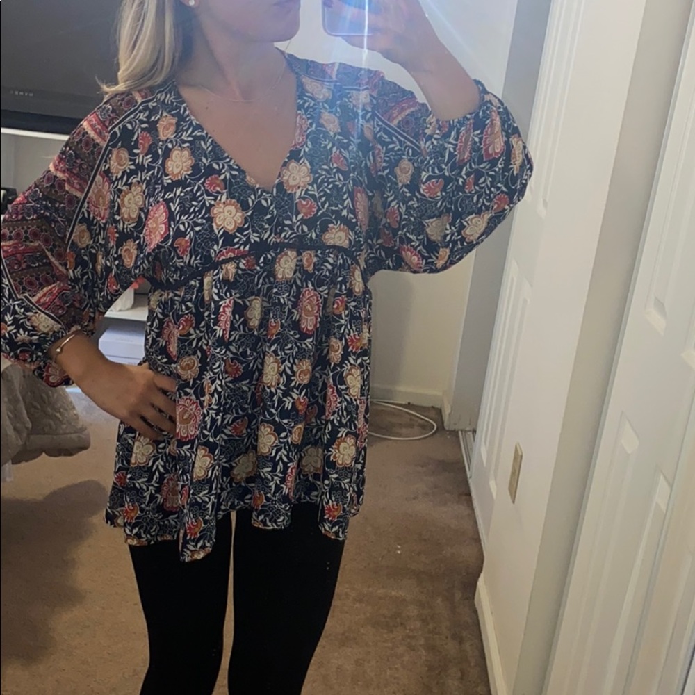 Cute Boho long sleeve tunic